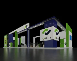غرفه سازی نئوپان شرکت برقاپ نمایشگاه برق شیراز